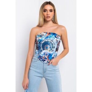 Akira  Wearable Art RENAISSANCE Sistine chapel Print BUSTIER CORSET Size‎ M